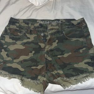 Camo American Eagle jean shorts